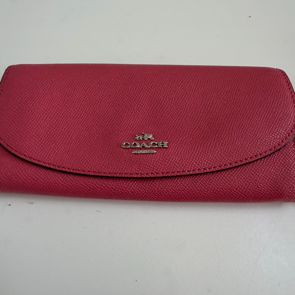 Coach Fuchsia Leather Wallet